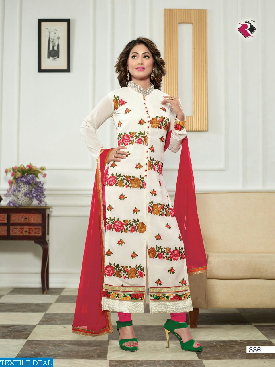 kohinoor vol-2 Faux Georgette Embroidered heena khan collection